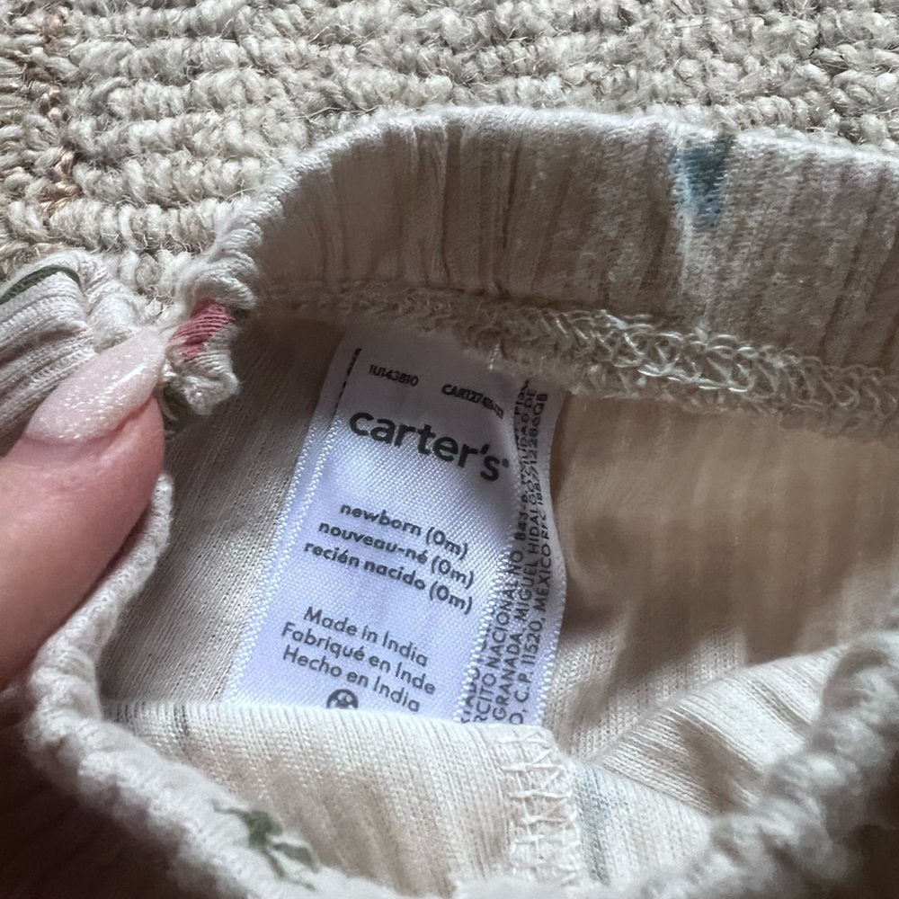 Carter's Beige Ribbed Baby Pants - Picture 2 of 4